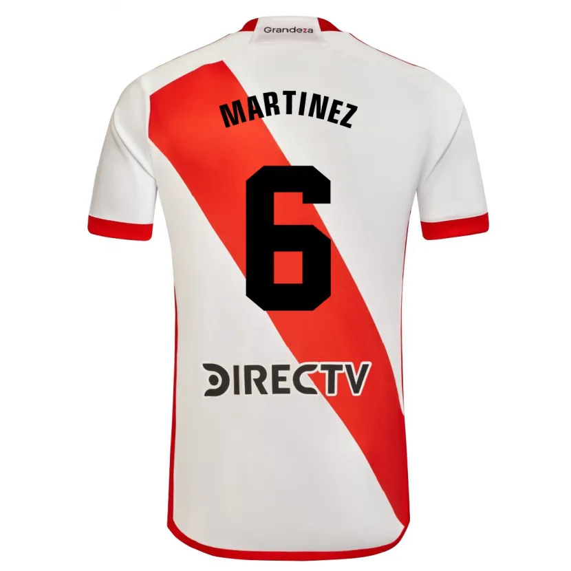 Danxen Kinder David Martínez #6 Weiß Rot Heimtrikot Trikot 2024/25 T-Shirt