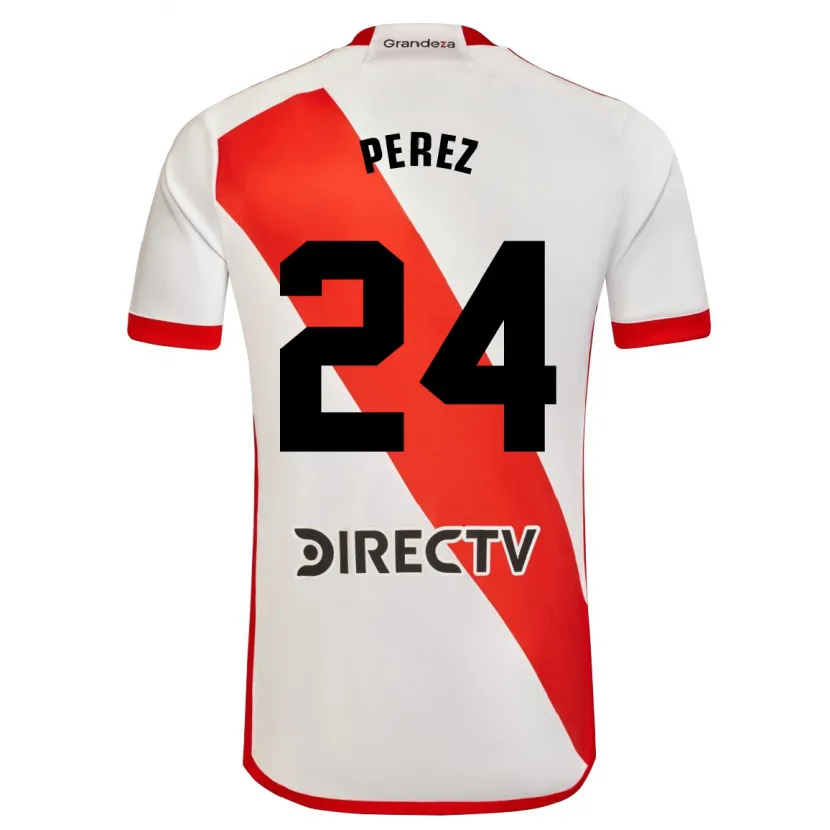 Danxen Kinder Enzo Pérez #24 Weiß Rot Heimtrikot Trikot 2024/25 T-Shirt