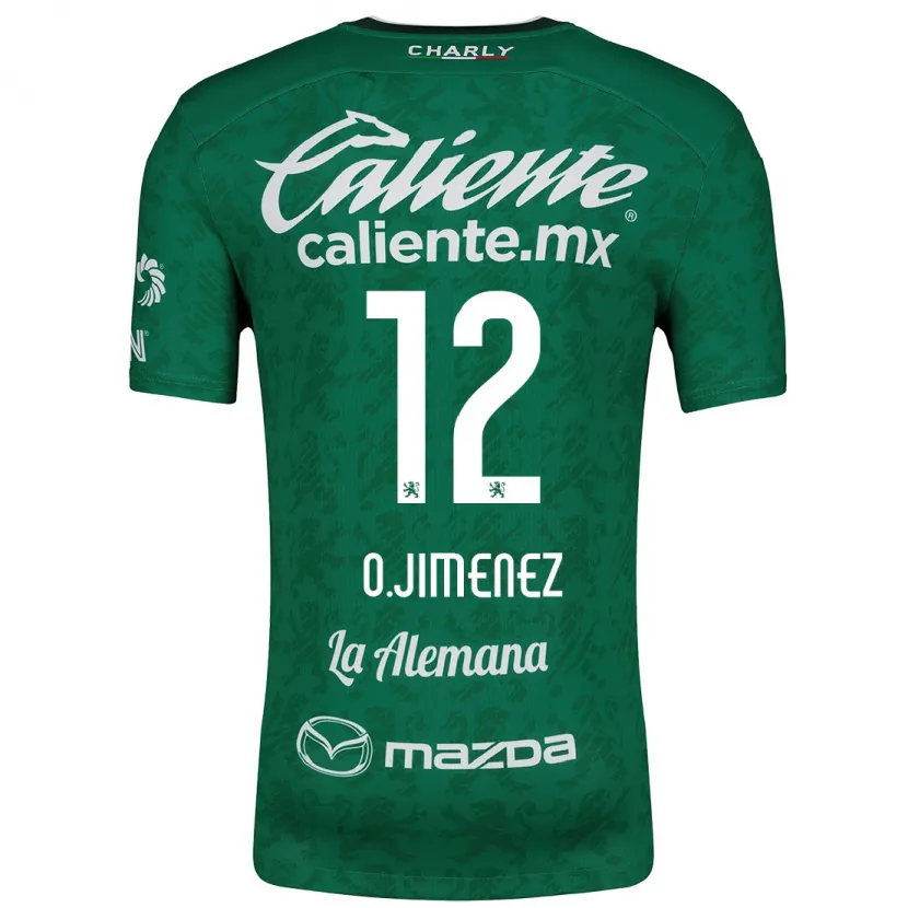 Danxen Kinder Óscar Jiménez #12 Grün Weiß Heimtrikot Trikot 2024/25 T-Shirt