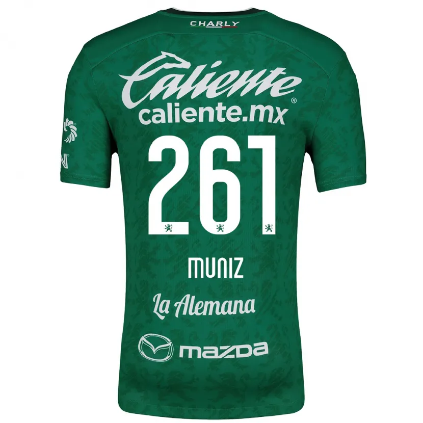 Danxen Kinder César Muñiz #261 Grün Weiß Heimtrikot Trikot 2024/25 T-Shirt