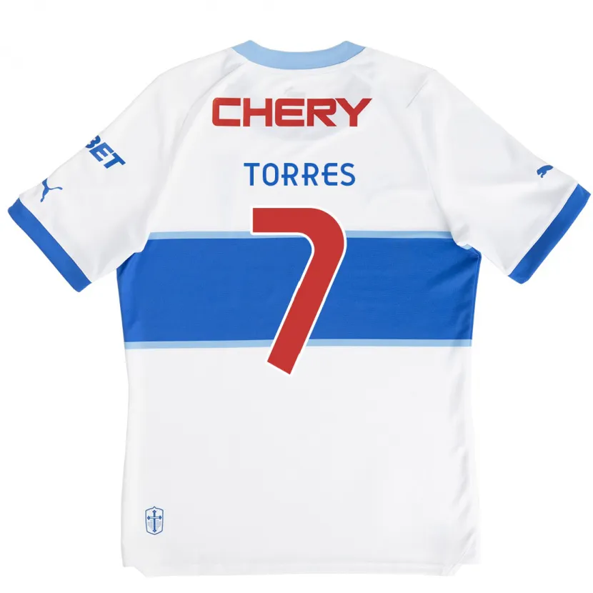 Danxen Kinder Joaquín Torres #7 Weiß Blau Heimtrikot Trikot 2024/25 T-Shirt