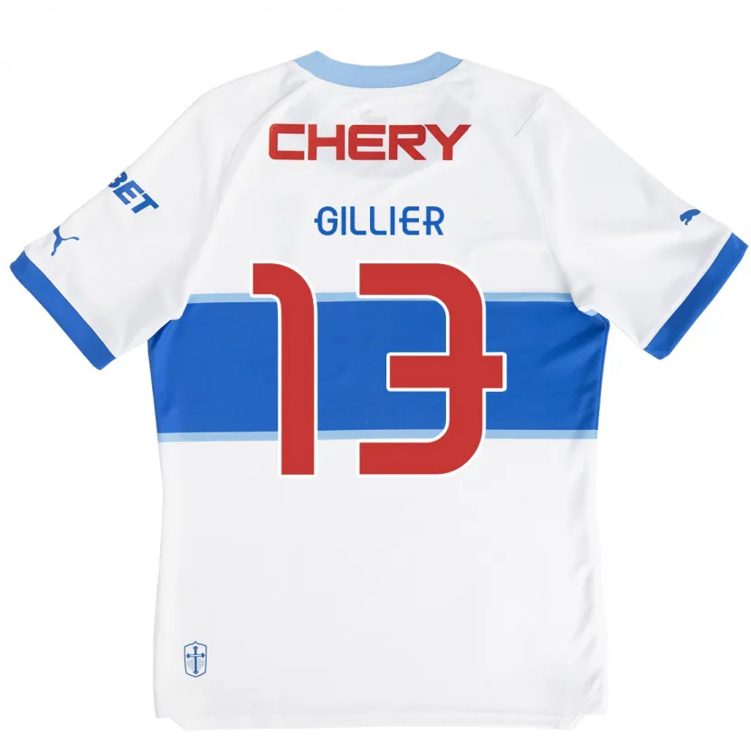 Danxen Kinder Thomas Gillier #13 Weiß Blau Heimtrikot Trikot 2024/25 T-Shirt