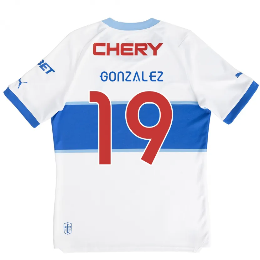 Danxen Kinder Bryan González #19 Weiß Blau Heimtrikot Trikot 2024/25 T-Shirt