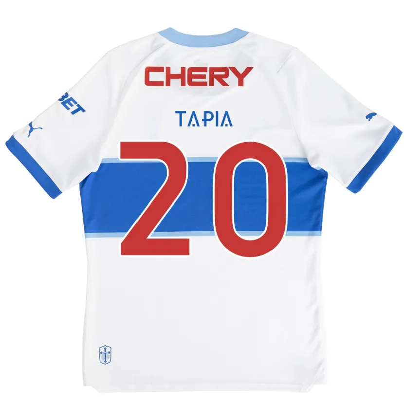 Danxen Kinder Gonzalo Tapia #20 Weiß Blau Heimtrikot Trikot 2024/25 T-Shirt