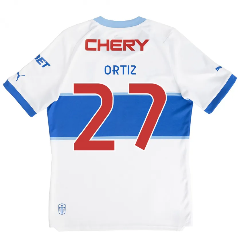 Danxen Kinder Jorge Ortiz #27 Weiß Blau Heimtrikot Trikot 2024/25 T-Shirt