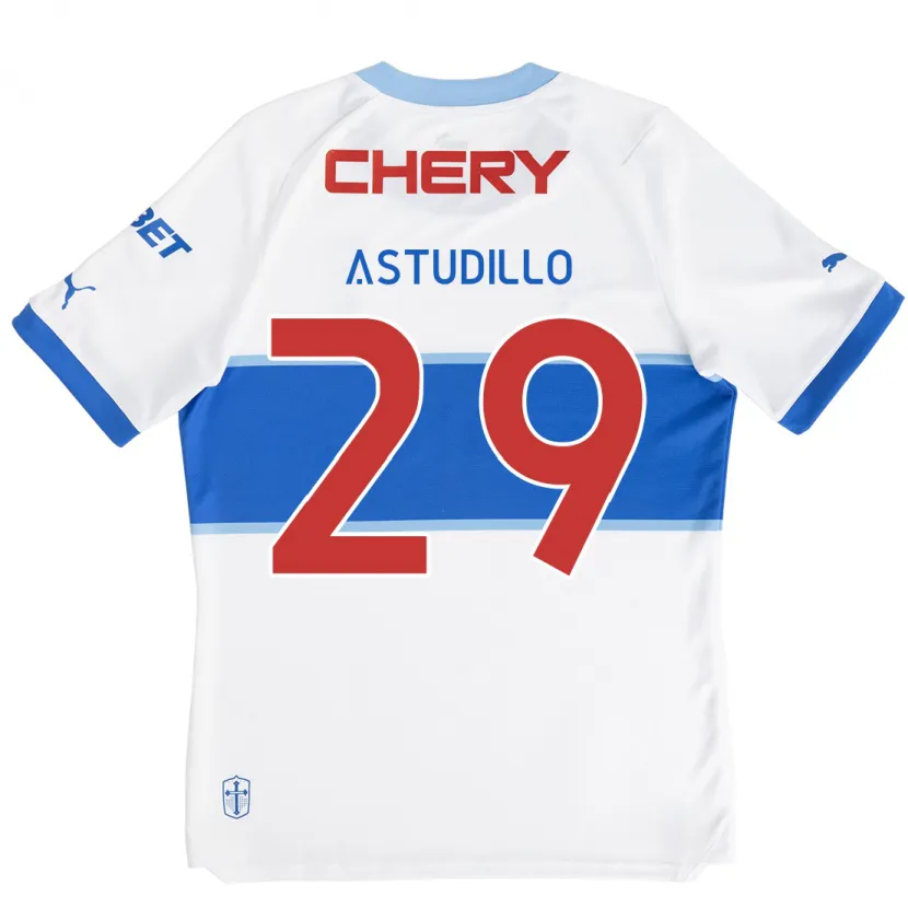 Danxen Kinder Aaron Astudillo #29 Weiß Blau Heimtrikot Trikot 2024/25 T-Shirt