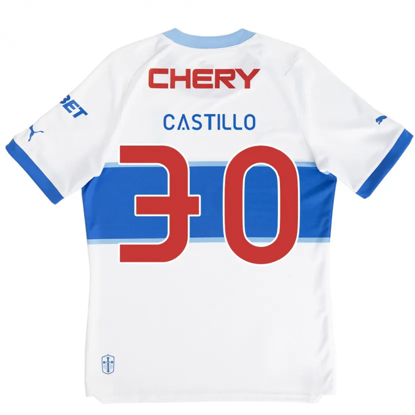 Danxen Kinder Nicolás Castillo #30 Weiß Blau Heimtrikot Trikot 2024/25 T-Shirt