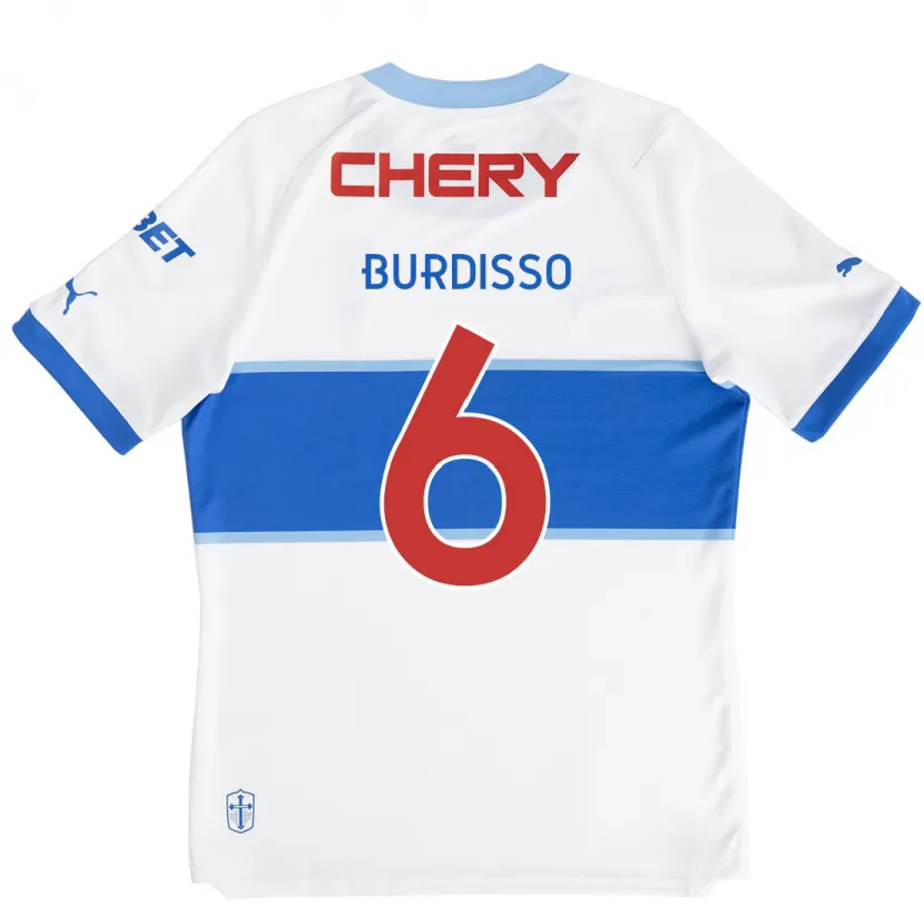 Danxen Kinder Guillermo Burdisso #6 Weiß Blau Heimtrikot Trikot 2024/25 T-Shirt