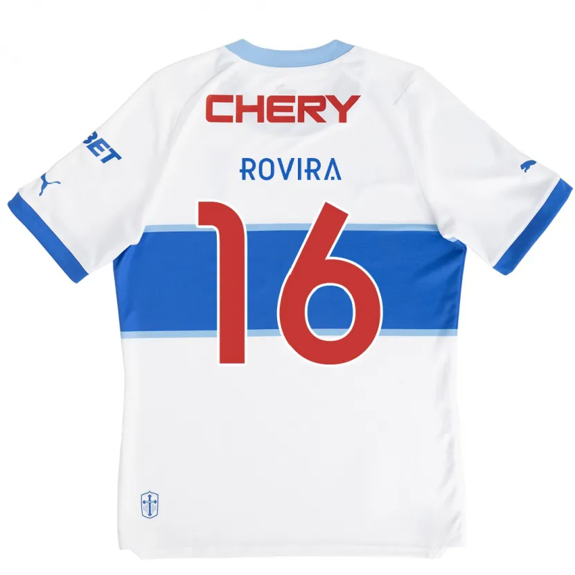 Danxen Kinder Brayan Rovira #16 Weiß Blau Heimtrikot Trikot 2024/25 T-Shirt