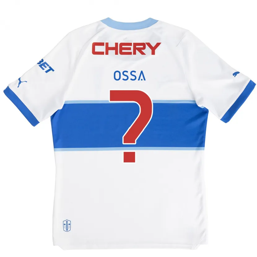 Danxen Kinder Diego Ossa #0 Weiß Blau Heimtrikot Trikot 2024/25 T-Shirt