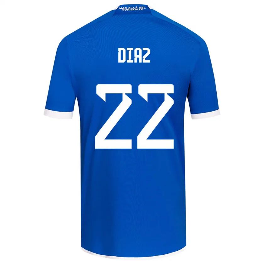 Danxen Kinder Valentina Díaz #22 Blau Weiss Heimtrikot Trikot 2024/25 T-Shirt