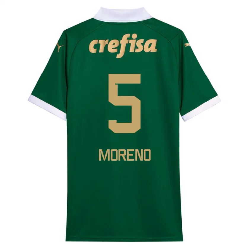 Danxen Kinder Aníbal Moreno #5 Grün Weiß Heimtrikot Trikot 2024/25 T-Shirt