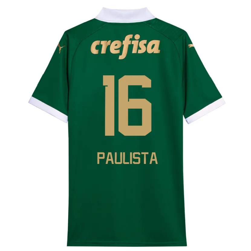 Danxen Kinder Caio Paulista #16 Grün Weiß Heimtrikot Trikot 2024/25 T-Shirt