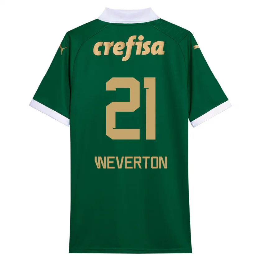 Danxen Kinder Weverton #21 Grün Weiß Heimtrikot Trikot 2024/25 T-Shirt