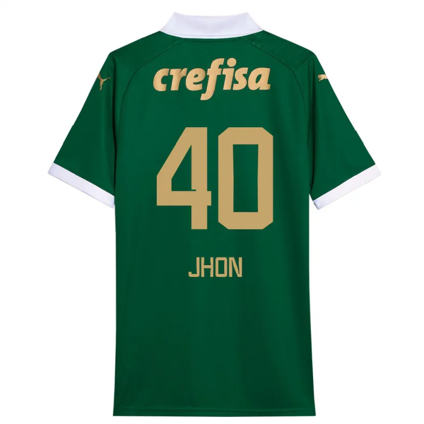 Danxen Kinder Jhon Jhon #40 Grün Weiß Heimtrikot Trikot 2024/25 T-Shirt