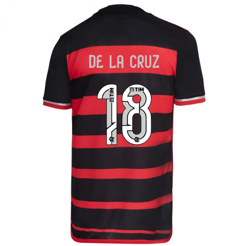 Danxen Kinder Nicolás De La Cruz #18 Rot Schwarz Heimtrikot Trikot 2024/25 T-Shirt