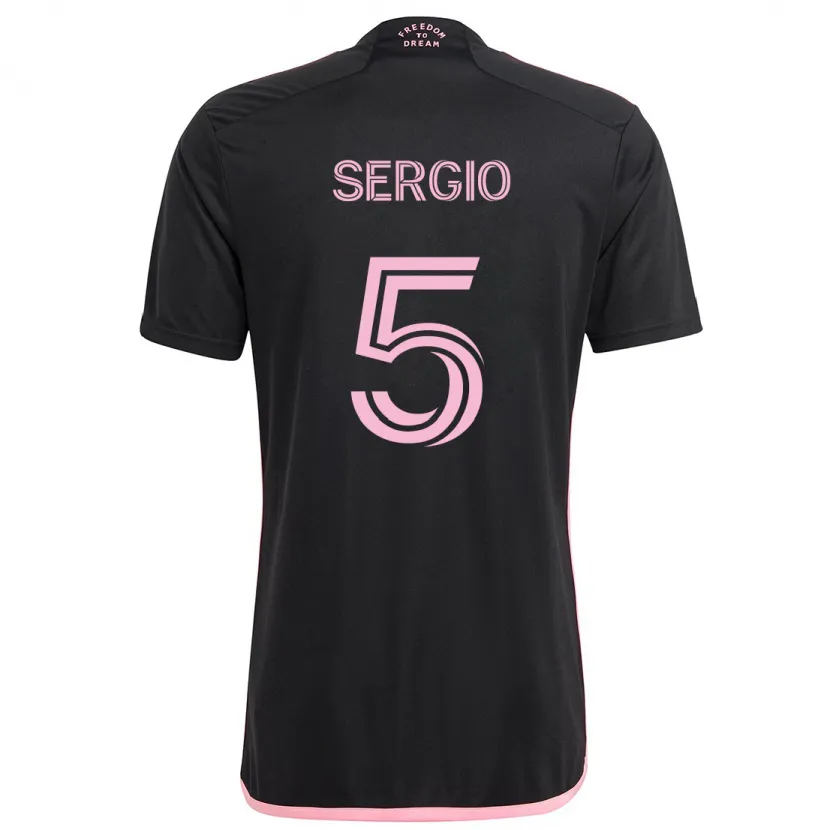 Danxen Kinder Sergio Busquets #5 Schwarz Auswärtstrikot Trikot 2024/25 T-Shirt