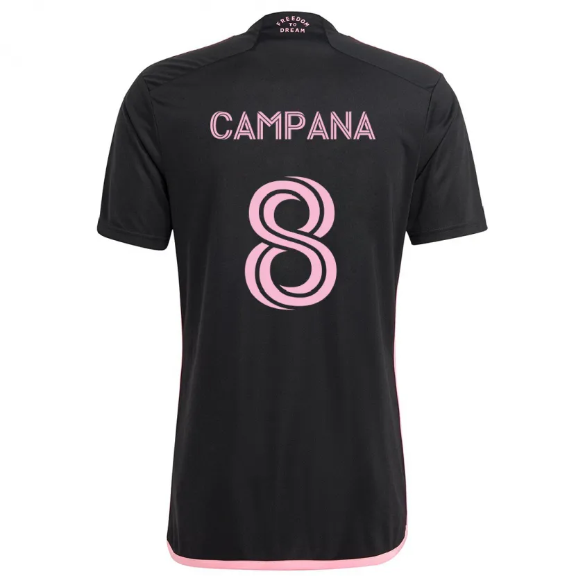 Danxen Kinder Leonardo Campana #8 Schwarz Auswärtstrikot Trikot 2024/25 T-Shirt