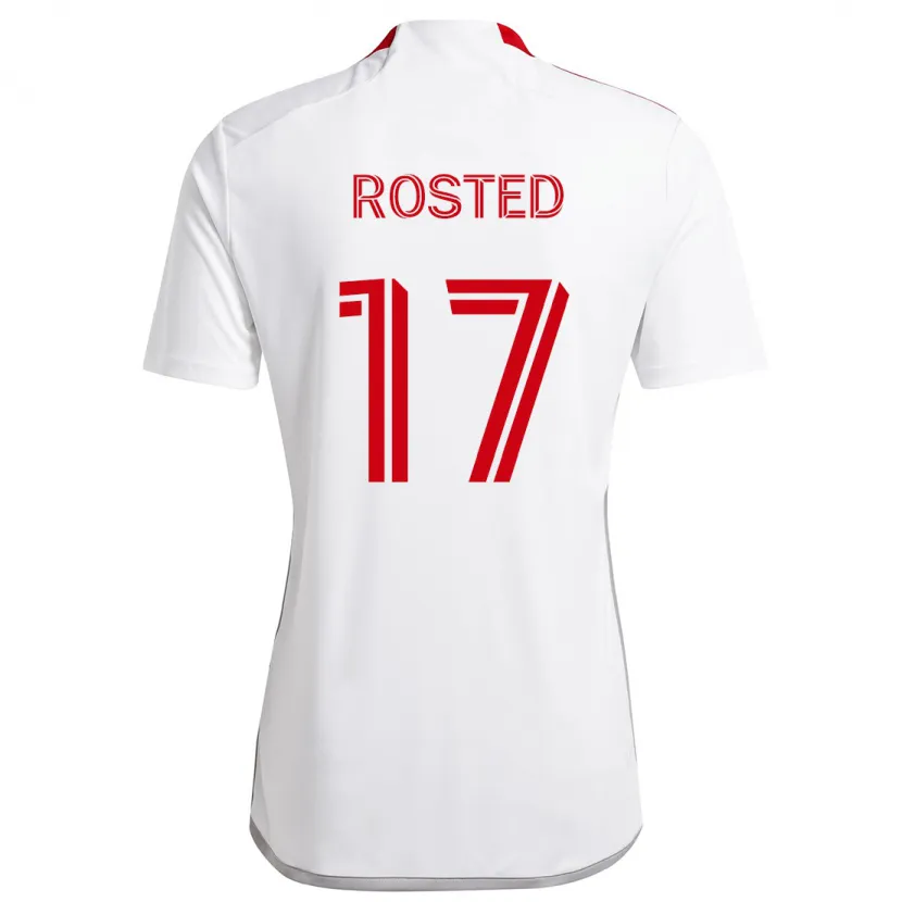 Danxen Kinder Sigurd Rosted #17 Weiß Rot Auswärtstrikot Trikot 2024/25 T-Shirt