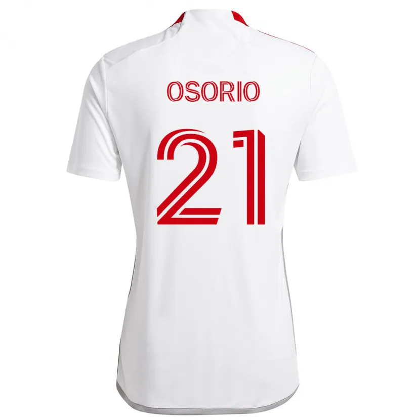 Danxen Kinder Jonathan Osorio #21 Weiß Rot Auswärtstrikot Trikot 2024/25 T-Shirt