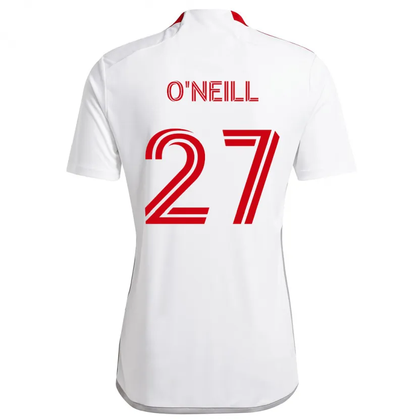 Danxen Kinder Shane O'neill #27 Weiß Rot Auswärtstrikot Trikot 2024/25 T-Shirt