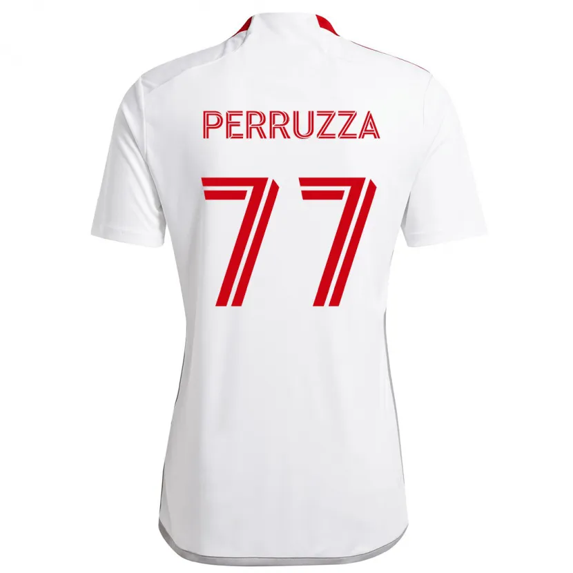 Danxen Kinder Jordan Perruzza #77 Weiß Rot Auswärtstrikot Trikot 2024/25 T-Shirt