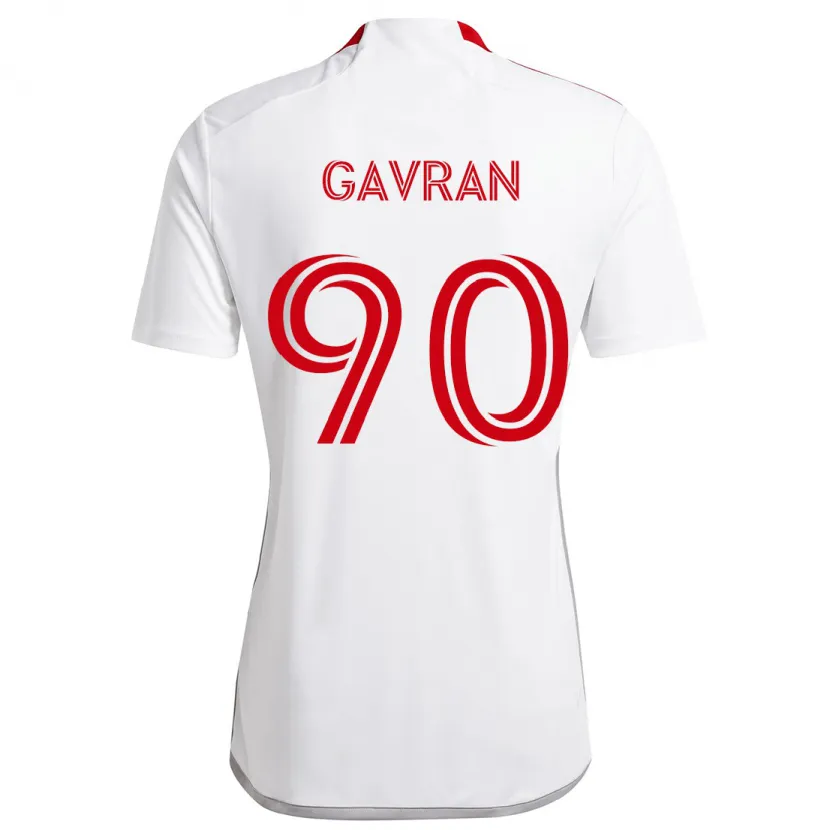 Danxen Kinder Luka Gavran #90 Weiß Rot Auswärtstrikot Trikot 2024/25 T-Shirt