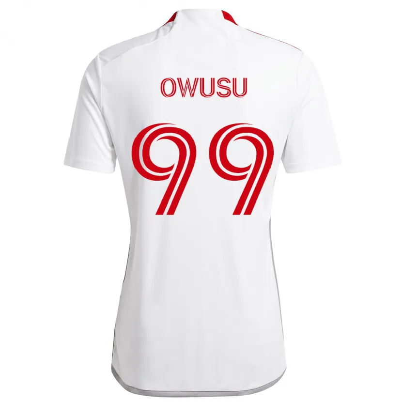 Danxen Kinder Prince Osei Owusu #99 Weiß Rot Auswärtstrikot Trikot 2024/25 T-Shirt