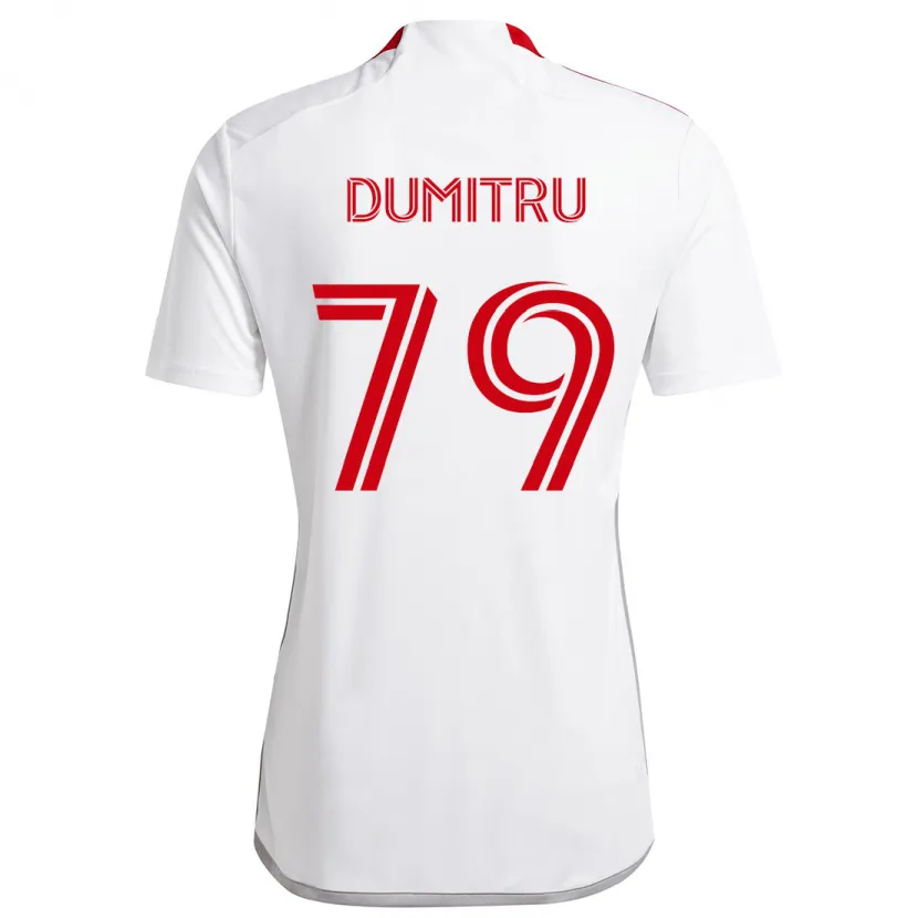 Danxen Kinder Andrei Dumitru #79 Weiß Rot Auswärtstrikot Trikot 2024/25 T-Shirt