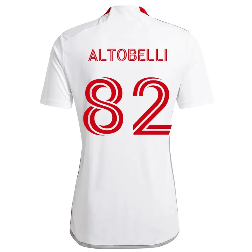 Danxen Kinder Julian Altobelli #82 Weiß Rot Auswärtstrikot Trikot 2024/25 T-Shirt