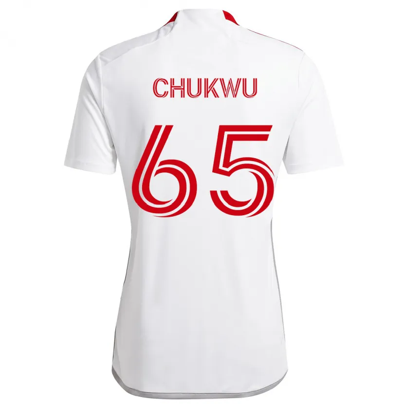 Danxen Kinder Joses Chukwu #65 Weiß Rot Auswärtstrikot Trikot 2024/25 T-Shirt