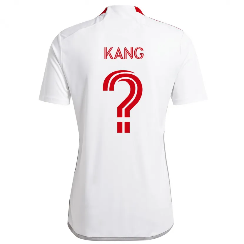 Danxen Kinder Ethan Kang #0 Weiß Rot Auswärtstrikot Trikot 2024/25 T-Shirt