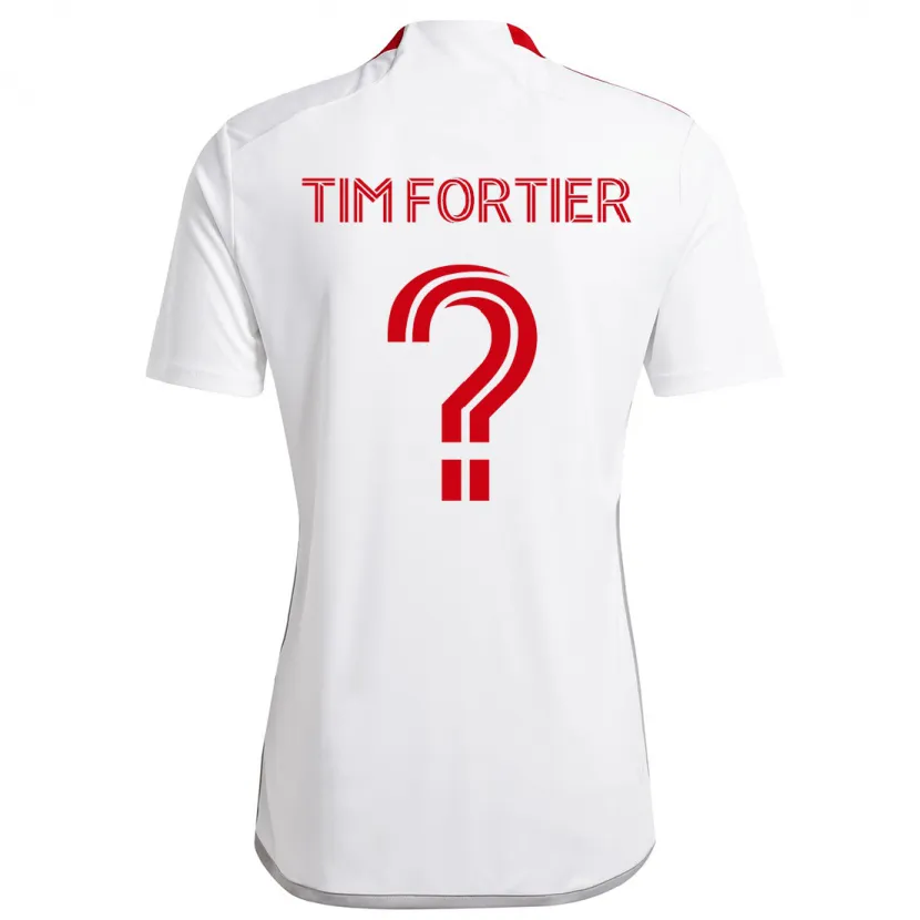 Danxen Kinder Tim Fortier #0 Weiß Rot Auswärtstrikot Trikot 2024/25 T-Shirt