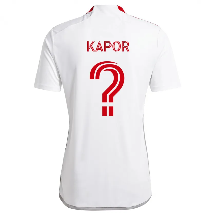 Danxen Kinder Stefan Kapor #0 Weiß Rot Auswärtstrikot Trikot 2024/25 T-Shirt