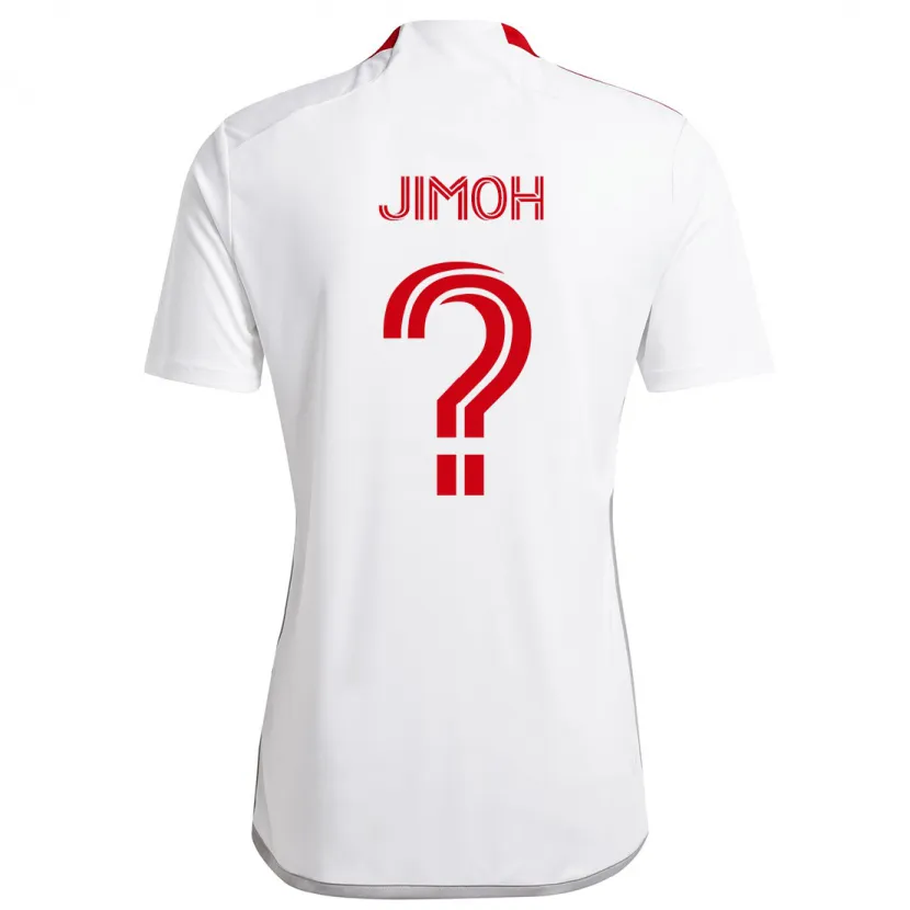 Danxen Kinder Shola Jimoh #0 Weiß Rot Auswärtstrikot Trikot 2024/25 T-Shirt