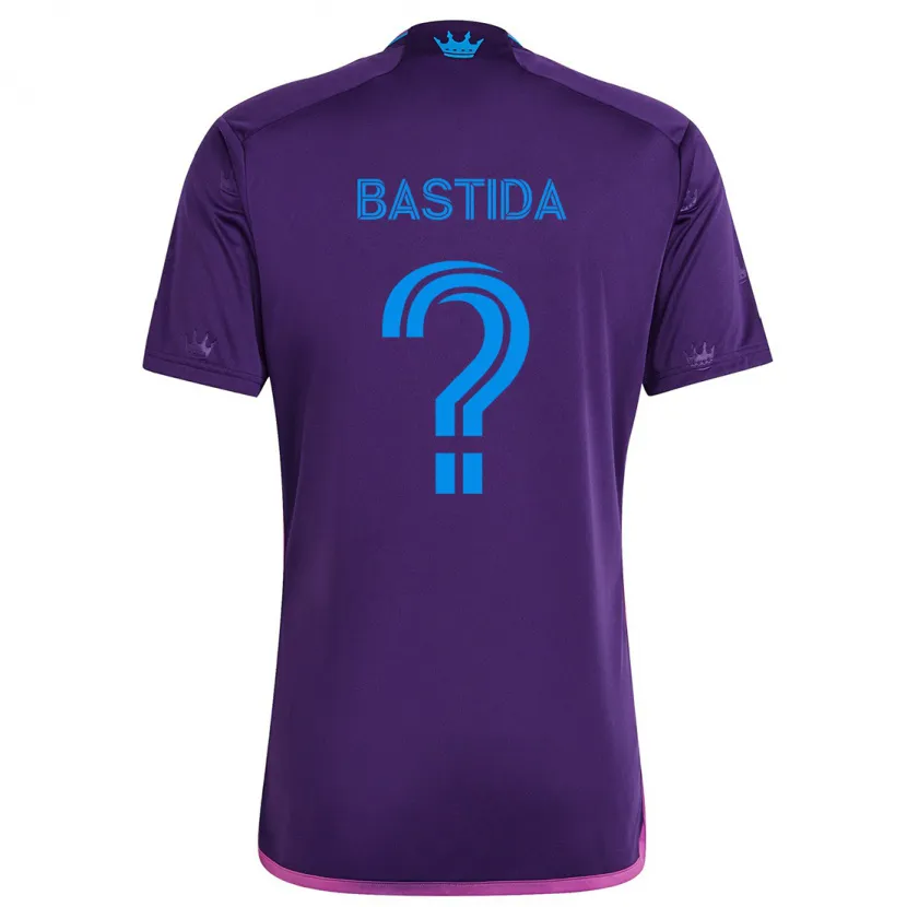 Danxen Kinder Juan Martinez-Bastida #0 Lila-Blau Auswärtstrikot Trikot 2024/25 T-Shirt