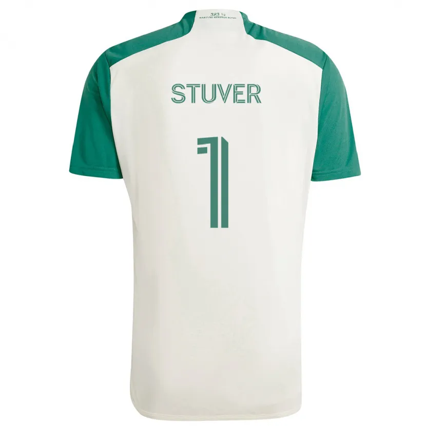 Danxen Kinder Brad Stuver #1 Braune Farben Grün Auswärtstrikot Trikot 2024/25 T-Shirt