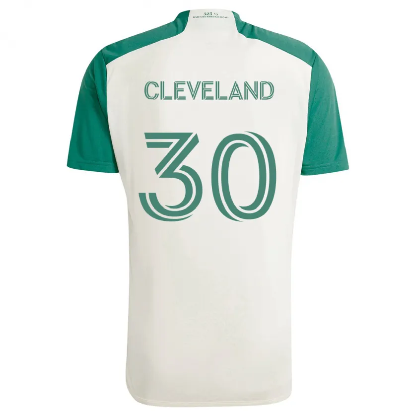 Danxen Kinder Stefan Cleveland #30 Braune Farben Grün Auswärtstrikot Trikot 2024/25 T-Shirt