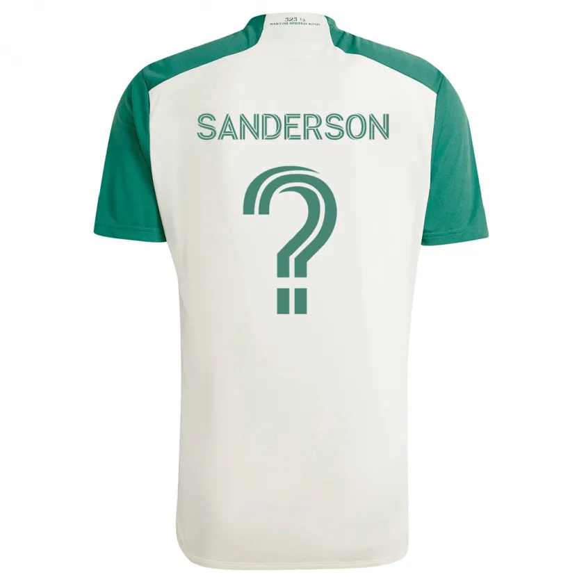 Danxen Kinder Spencer Sanderson #0 Braune Farben Grün Auswärtstrikot Trikot 2024/25 T-Shirt