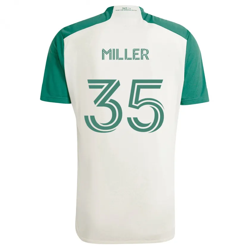 Danxen Kinder Mason Miller #35 Braune Farben Grün Auswärtstrikot Trikot 2024/25 T-Shirt