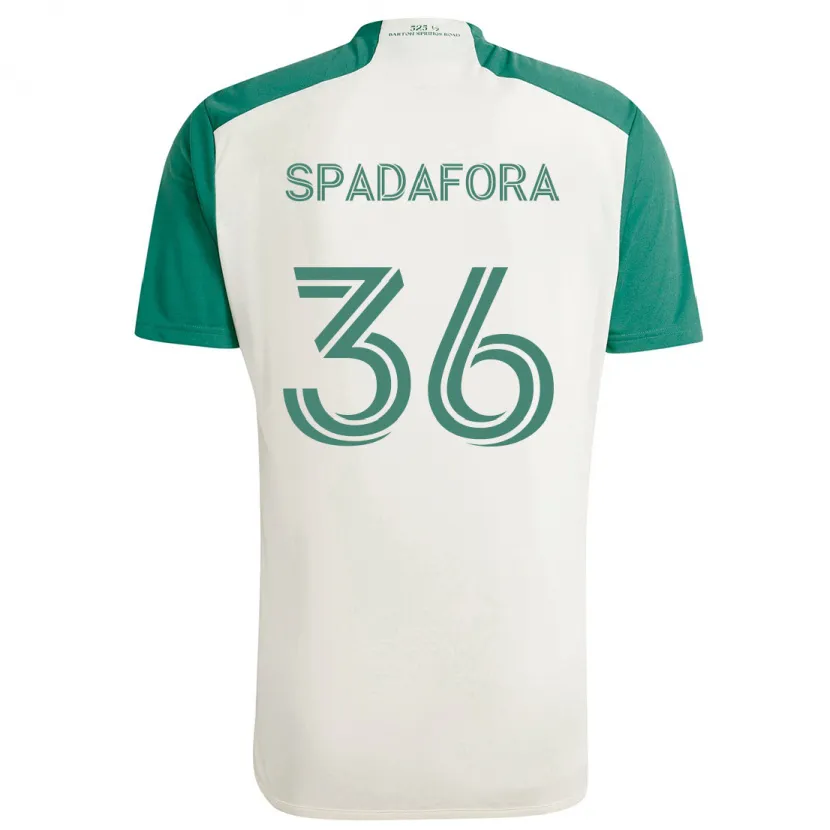 Danxen Kinder Luke Spadafora #36 Braune Farben Grün Auswärtstrikot Trikot 2024/25 T-Shirt