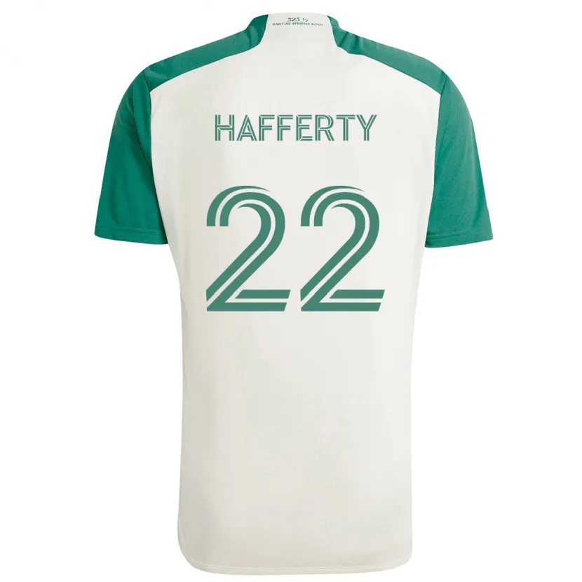 Danxen Kinder Joe Hafferty #22 Braune Farben Grün Auswärtstrikot Trikot 2024/25 T-Shirt