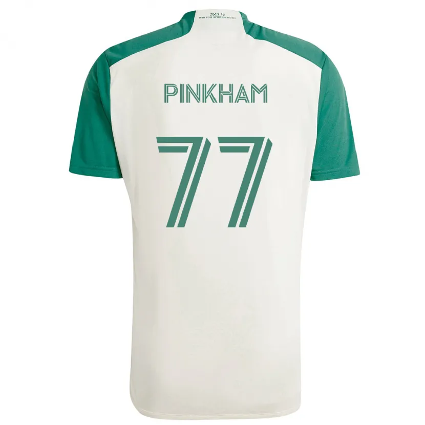 Danxen Kinder Chris Pinkham #77 Braune Farben Grün Auswärtstrikot Trikot 2024/25 T-Shirt