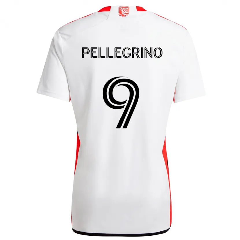 Danxen Kinder Amahl Pellegrino #9 Weiß Rot Auswärtstrikot Trikot 2024/25 T-Shirt