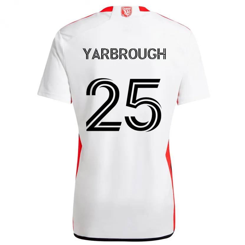 Danxen Kinder William Yarbrough #25 Weiß Rot Auswärtstrikot Trikot 2024/25 T-Shirt