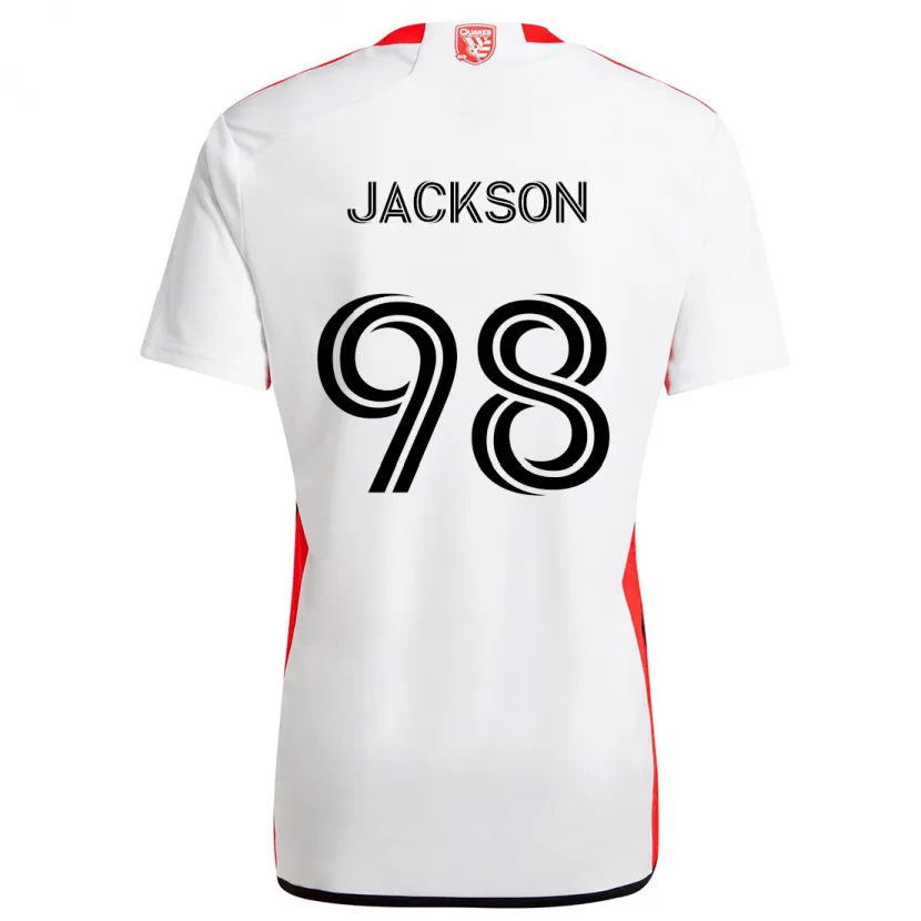 Danxen Kinder Jacob Jackson #98 Weiß Rot Auswärtstrikot Trikot 2024/25 T-Shirt