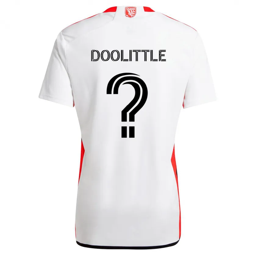 Danxen Kinder Brooks Doolittle #0 Weiß Rot Auswärtstrikot Trikot 2024/25 T-Shirt