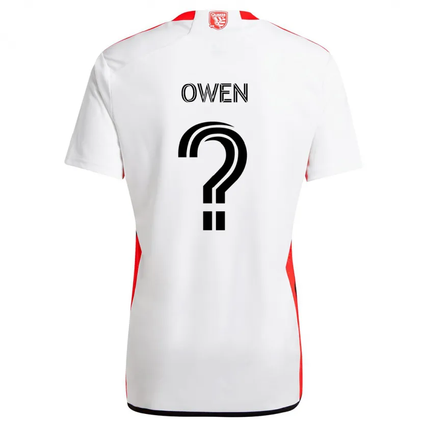 Danxen Kinder Connor Owen #0 Weiß Rot Auswärtstrikot Trikot 2024/25 T-Shirt