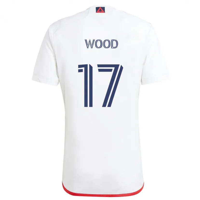 Danxen Kinder Bobby Wood #17 Weiß Rot Auswärtstrikot Trikot 2024/25 T-Shirt