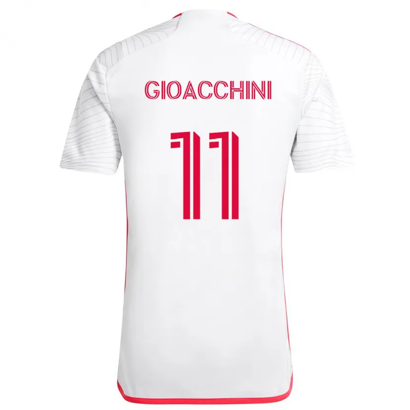 Danxen Kinder Nicholas Gioacchini #11 Weiß Rot Auswärtstrikot Trikot 2024/25 T-Shirt